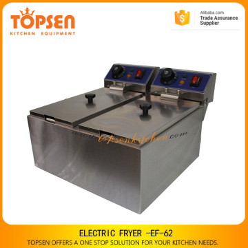 2 tanks electric deep fryer, commercial used fish fyer, donut fryer for catering equipment