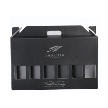 Matt strong corrugated paper wine gift box