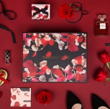 Custom rose pattern paper gift box