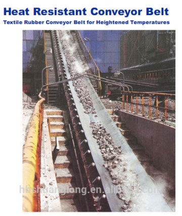 Heat Resistant Conveyor Belt Textile Rubber Conveyor Belt for Heightened Temperatures