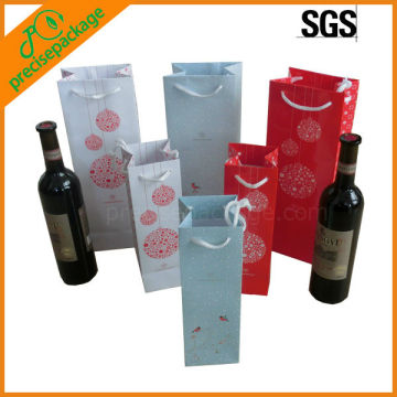 high quality art paper wine bottle gift bags