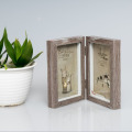 Wood Photo Double Picture Frame With Glass