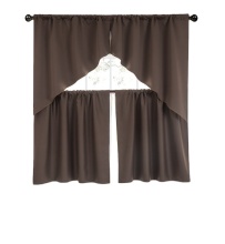 Triangle Tiers Short Curtain Rod Pocket Curtain for Kitchen and Bathroom: Enhancing Style and Functionality