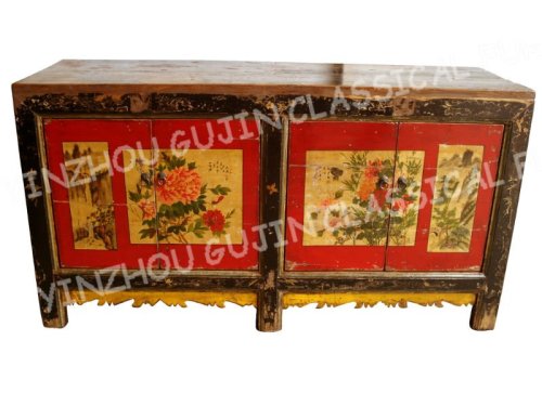 Painted Long Mongolia Antique Sideboards