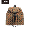 Backpack geometrici di viaggio vegano di legno personalizzato per viaggi geometrici con borse per lo studente borse da viaggio per studente