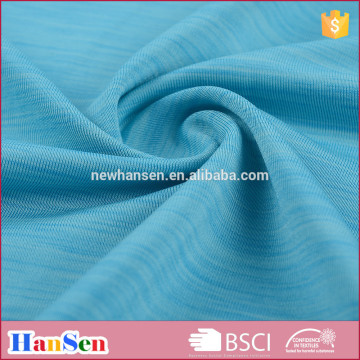 Polyester 85% spandex 15% slubby yarn sports wear knitted fabric