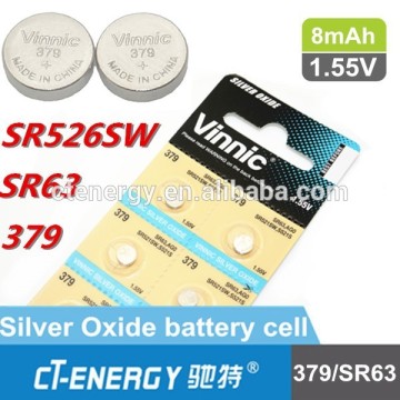 0% hg Vinnic silver watch battery SR526SW for quartz watch battery