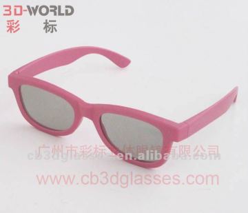 Fashion plastic linear polarizer 3d glasses