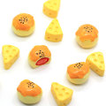 Mixed Simulation 3D Crispy Cheese Resin Handmade Craft Round Bread Food Bead Cabochon Children Kitchen Play Toy Jewelry Diy Deco