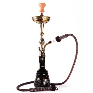 Middle East style metal stem colored glass wholesale shisha hookah