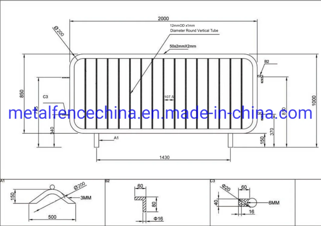 Galvanized or Painted White Spectator Controlled Barriers for Qatar