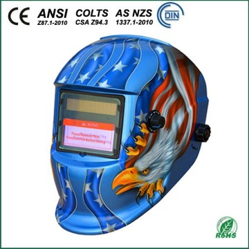 WH0413 Blue Welding Helmets with Eagle Decal