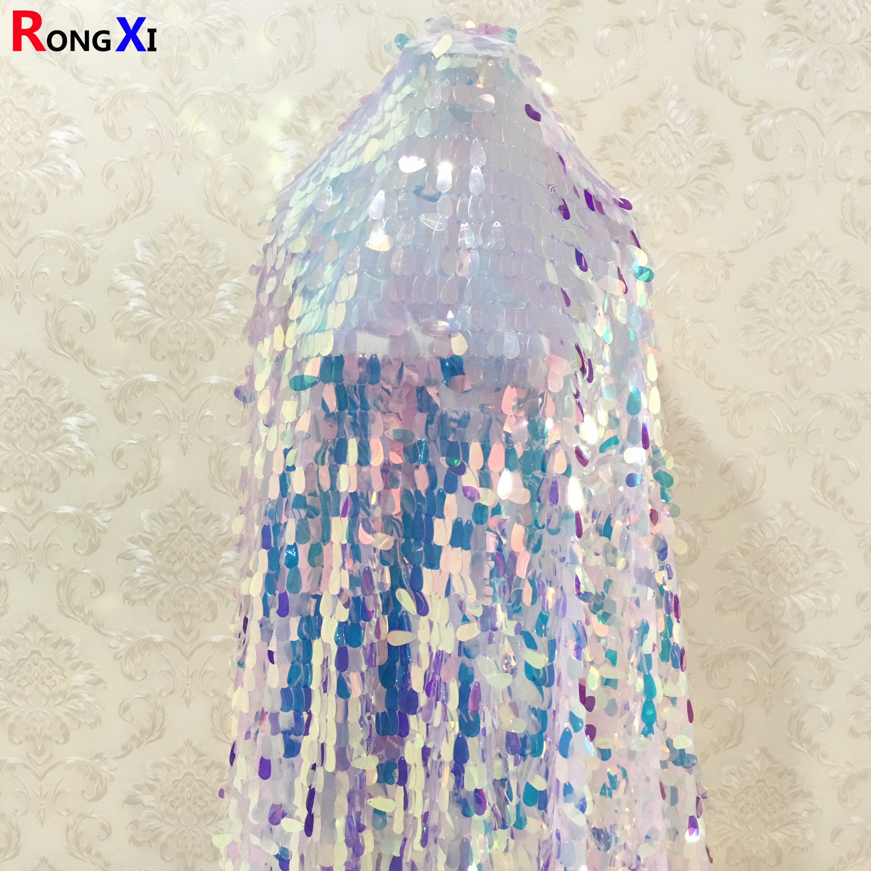 RXF0628 Multifunctional mermaidc reversible cushion cover Sequin Fabric Stretch