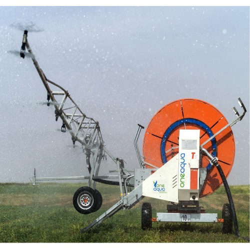 Hard hose reel irrigation sprinkler machine