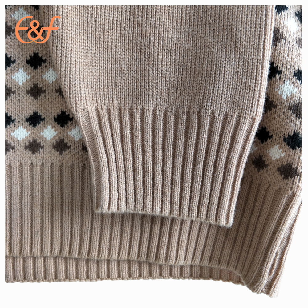 Jacquard sweater for men