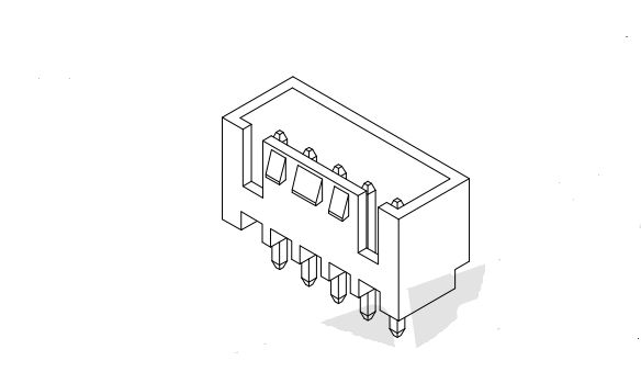 2.50mm padang 180 ° siri penyambung wafer AW2512V-XP