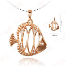 18k rose  gold diamond pendant necklace
