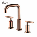 3 hole 360° rotatable round spout basin faucet