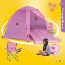 camping combination kids tent suit with sleeping bags and chairs