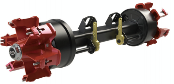 Geman six spoke axle trailer