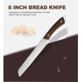 8 INCH BREAD KNIFE with WOOD HANDLE