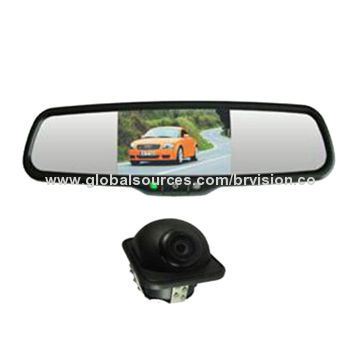 Car rear view system with 4.3" after market mirror monitor and wide view angle waterproof cameraNew