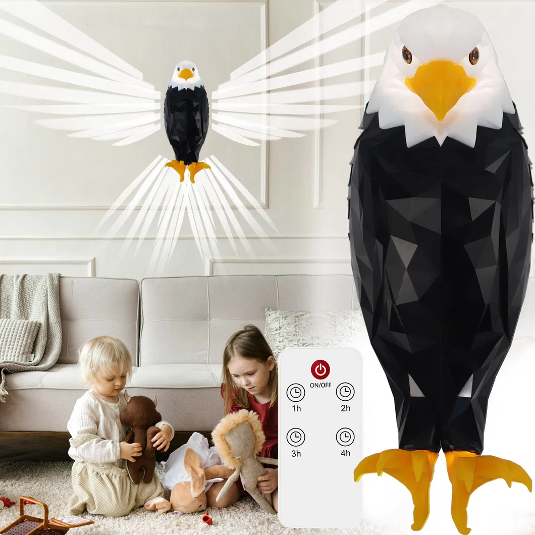 Elegant Eagle Wing Decorative Wall Light with Remote Control