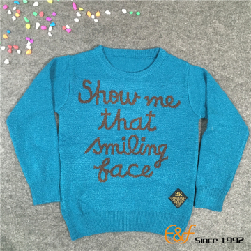 Kids Crew Neck Long Sleeves Pullover Sweater