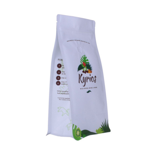 Sacos de café de carbono neutro em bolsa compostável com selo eco k