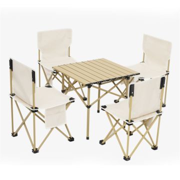 Portable Titanium Steel Camping Picnic Table & Chair Set
