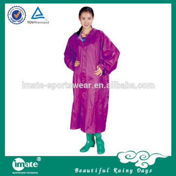 Contemporary portable knee length raincoat