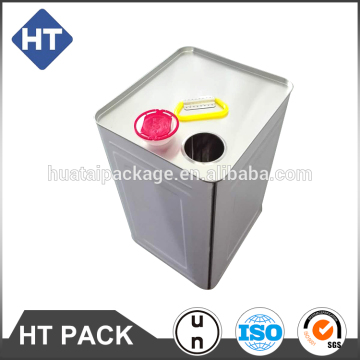 18L square tin, cooking oil can, edible oil can with plastic spout cap