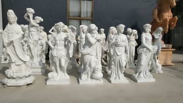 Famous Roman Dionysus white marble greek Bacchus god of wine statue