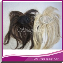 2015 Hot selling virgin hair pieces , hair pieces for top of head, clip in hair pieces