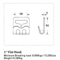 황색 아연 페인트 표면 처리 된 75mm 플랫 후크