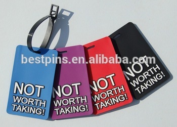 not worth taking rubber soft pvc luggage tags with name labels