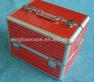 empty makeup case,red makeup case,portable makeup case