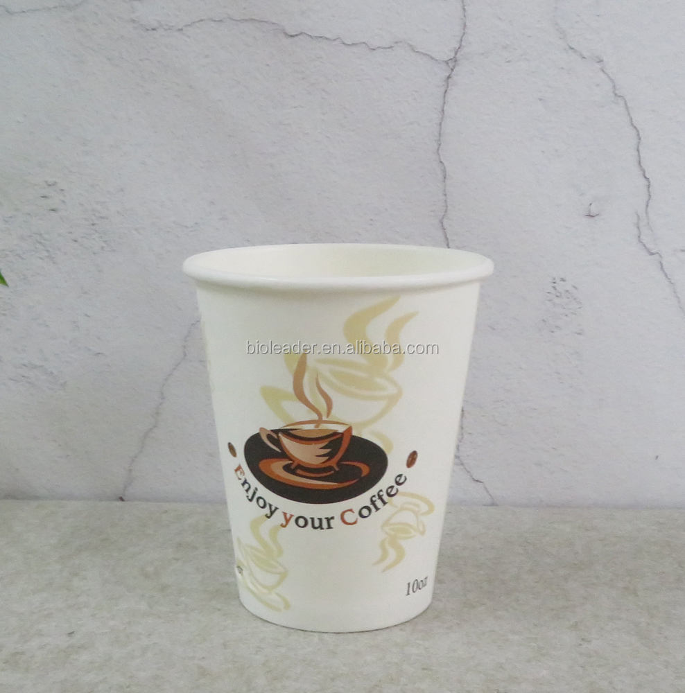 Factory Directly 100% Biodegradable Disposable Compostable PLA Coating Coffee Paper Cups