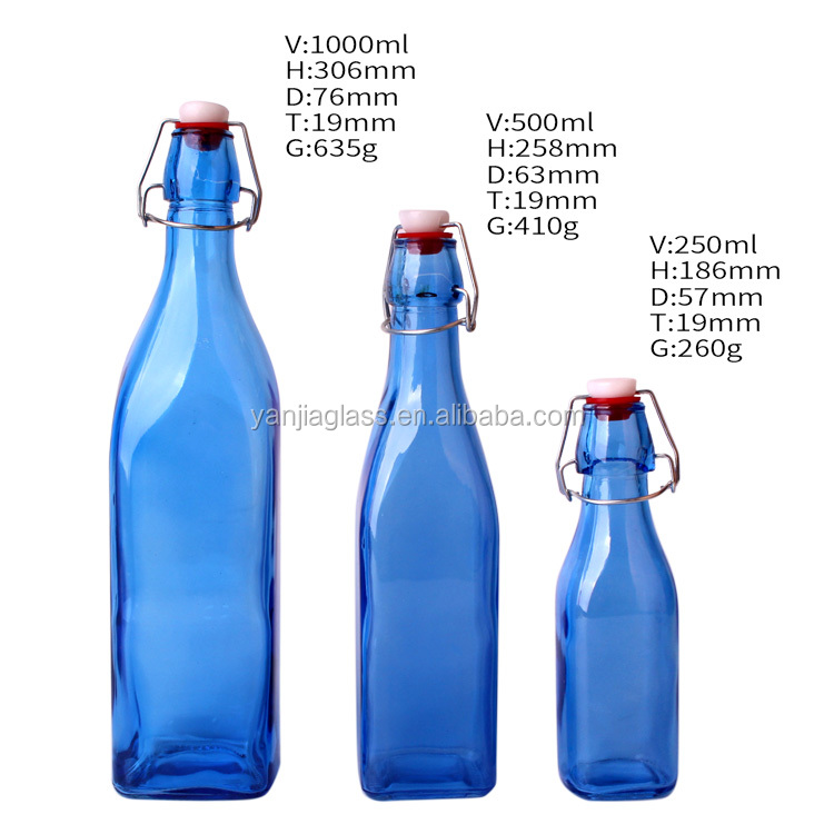 hotsale good quality glass bottle with swing lid