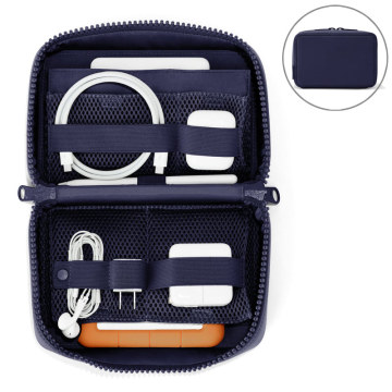 Tech Kit Organizer: Electronic Cable Accessory Storage Bag - Neoprene Travel Organizer