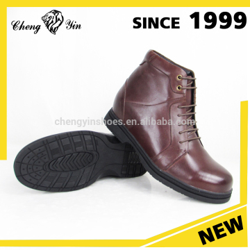 New Brown/coffee Men Casual Leather Lace shoes Height Increasing Elevator Shoes 10cm