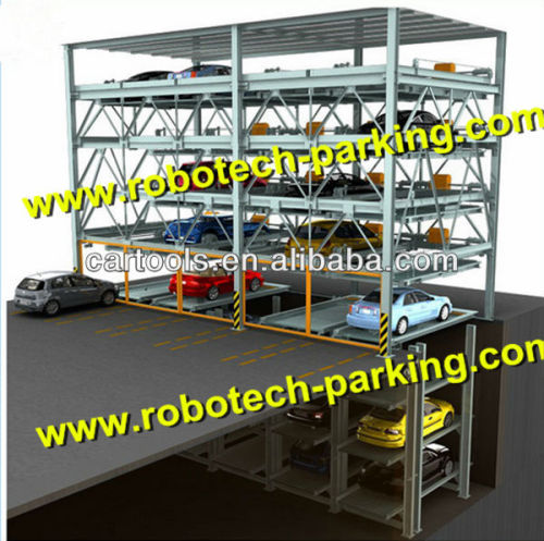 Steel structure automated puzzle parking system
