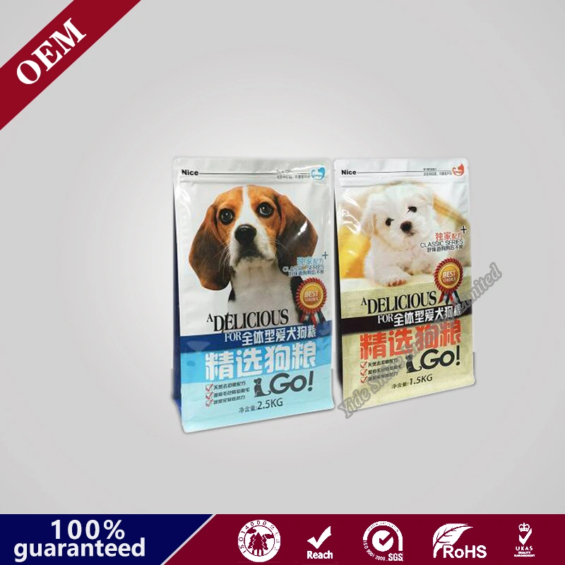 Custom Printed Resealable Food Grade Aluminum Foil Dog Food Packaging Bag