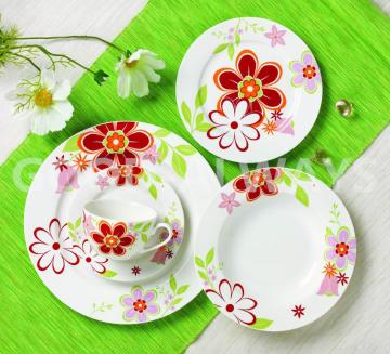 New bone china tableware with flower design