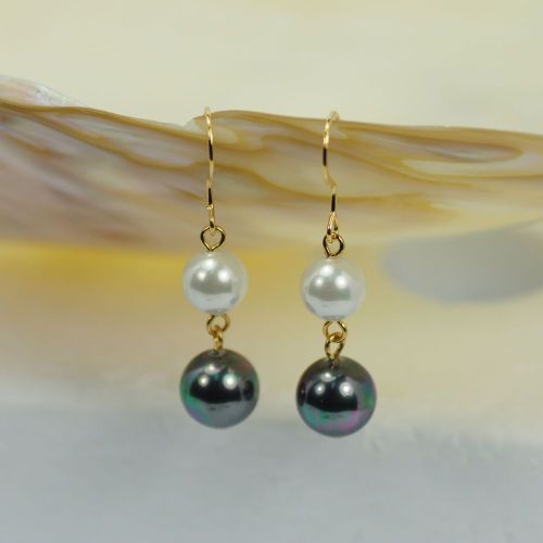 Simple Hanging Pearl  Long Earrings