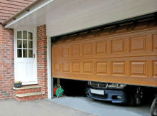 oak wood garage automatical door| garage door from china factory CE certification