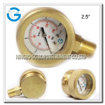 High quality brass bottom mount subsea gauge