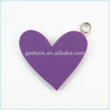 2015 heart silicone/rubber zipper puller custom