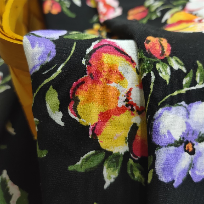 Multi Floral Printed Viscose Fabric