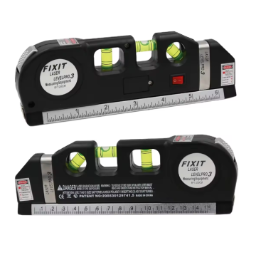 4-in-1 Multifunction Laser Eyelet Tool with Level, Metric Rules, and Measuring Tape